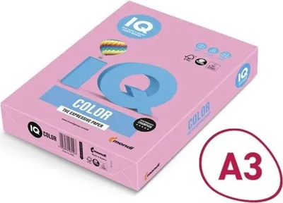 Obrázek produktu pro Barevný papír IQ Color A3 - PI25, růžový, 80g/m2, 500 listů