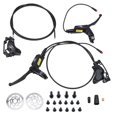 Obrázek produktu pro Sada hydraulických brzd pro kola se čtyřmi písty Univerzální hydraulické kotoučové brzdy s pákami 160mm rotory pro elektrická kola