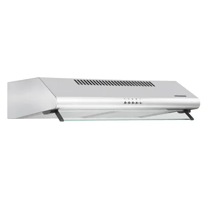 Produktbild von Heinner XCH-450S Unterbau-Dunstabzugshaube 60 cm, 326,4 m³/h, 3 Stufen, 60 W, 1×2 W LED, Silber