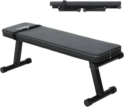 Imagen del producto de Banco de pesas plegable Flachbank, banco de entrenamiento, banco inclinado para press de banca, banco para abdominales, para uso doméstico, con capacidad de hasta 150 kg