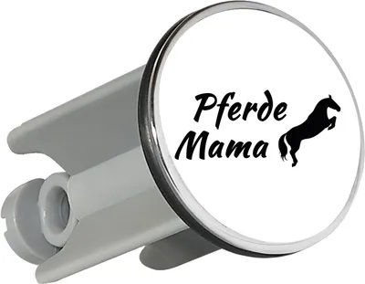 Produktbild von Huuraa Waschbeckenstöpsel Pferdemama Silhouette 4cm höhenverstellbar Abflussstopfen Geschenkidee
