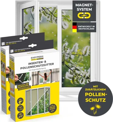 Produktbild von EASYmaxx Insect Protect Magnet-Insekten- & Pollenschutz 2er-Set - bis 110x130cm