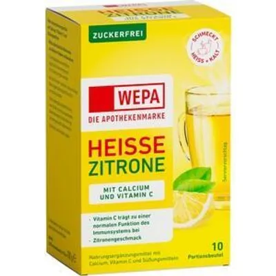 Produktbild von WEPA heiße Zitrone+Vit.C+Calcium zuckerfrei Pulver, 100 g