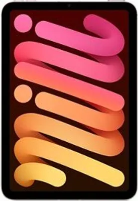 A tablet screen displaying a colorful, abstract graphic.