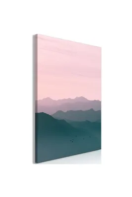 Produktbild von Italienischer Leinwand Leinwandbild - Mountain At Sunrise (1 Part) Vertical 40x60 cm Landschaften c-B-0419-b-a