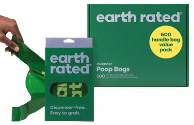Productafbeelding van Earth Rated hondenpoepzakjes met handgrepen, voordeelverpakking, gemakkelijk te knopen en gegarandeerd