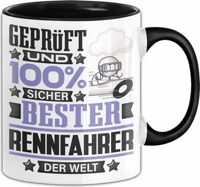 Produktbild von Rennfahrer Geschenk Lustiger Spruch für Rennfahrer Geschenkidee Bester Rennfahrer Der Welt (Schwarz)