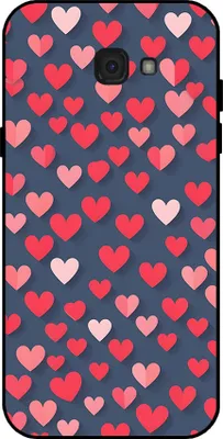 Produktbild von Smartphonica Telefon Fall fit für Samsung Galaxy A7 2017 mit rosa und roten Herzen Impressum - TPU Backcover Fall mit rosa und roten Herz-Design
