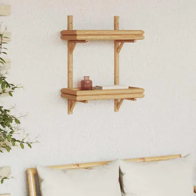 Obrázok produktu pre Maison Exclusive – Nástenná polička, hnedá, 39 x 26 x 60 cm, bambus