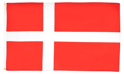 Produktbild von Dänemark Flagge, 90 x 60 cm, 100% Polyester, mit Metallösen, 2 Stück