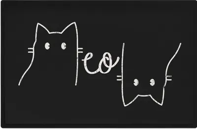 Produktbild von Trendation - Lustige Katzen Fußmatte Meow Grafik Katzenbesitzerin Humor Fussmatte 60x40 cm