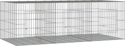Obrázek produktu pro Klec pro králíky 3 panely 163x79x54 cm Pozinkované železo