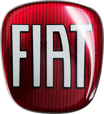 Produktbild von Fiat 3D Aufkleber Logo vorne + hinten kompatibel mit 500, rot
