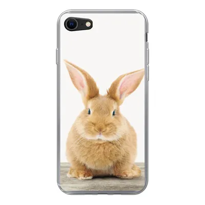 Produktbild von MuchoWow® Handyhülle Schutzhülle Hülle für iPhone SE 2020 Kaninchen - Babykaninchen - Tiere - Kinder - Mädchen - Jungen Silikon Softcase Handy Hülle - Kartenbesitzer