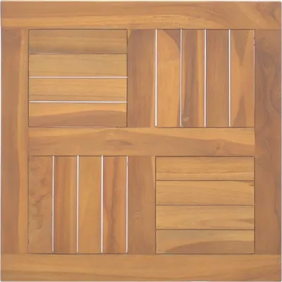 Image de Dessus de table carré 50x50x2,5 cm Bois de teck massif