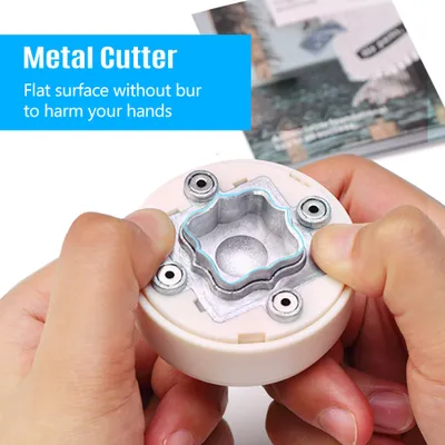 Zdjęcie produktu dla KW-triO Craft Hole Punch Ręcznie robiony dziurkacz do papieru Scrapbooking Maganetic Punches Crafting Designs for Office Supplies Card Making DIY Albums Photos