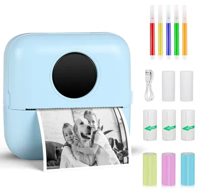Tragbarer Mini-Fotodrucker, Bluetooth, Thermodrucker, 200 dpi
