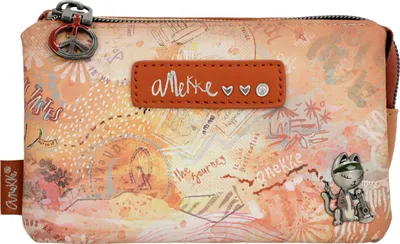 Produktbild von Anekke Geldbörse Peace & Love Flowers 3-Compartment Coin Purse Multicolor mehrfarbig