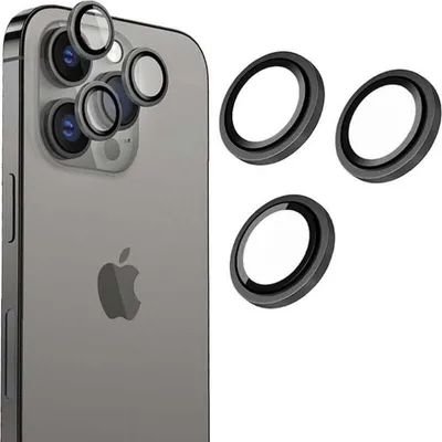 Obrázok produktu pre Pevný sklenený objektív fotoaparátu Sklenený objektív telefónu pre iPhone 13 Pro / 13 Pro Max Grey