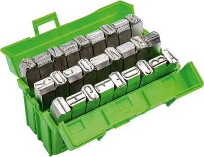 Produktbild von Kukko Schlagbuchstaben-Satz vernickelt Schrifthöhe 10mm , 331-010