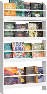 Produktbild von Famanu Bücherregal für Kinder - Dekoratives Wandregal mit 4 Fächern