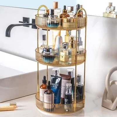 Productafbeelding van Make-up organizer 360° draaibaar, grote capaciteit, voor toilettafel