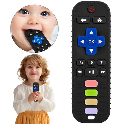 Produktbild von Zahnungshilfe Baby,Baby Fernbedienung Spielzeug,Lebensmittelechtes Silikon,Geeignet für Babys im Alter von 3/6/9/12/18 Monaten