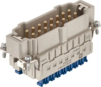 Produktbild von HARTING Han 16ES Press HMC Buchseneinsatz (F) Käfigzugfederanschluss Press, 16-polig+PE 500V, 16A - 1 Stück
