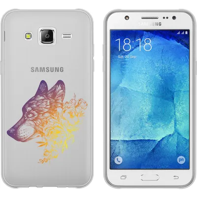 Produktbild von PhoneNatic Case kompatibel mit Samsung Galaxy J5 (2016) J510 Silikon-Hülle Floral Wolf M3-3