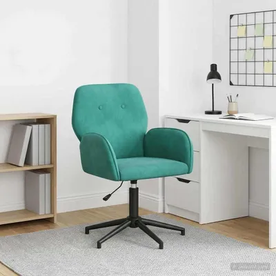 Produktbild von Möbel Drehstuhl 54 x 55 x 90 cm Türkis Samt - Bürostühle CC1151