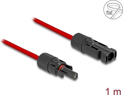 Image de DELOCK DL4 Solar Flachbandkabel Stecker zu Buchse 1 m rot