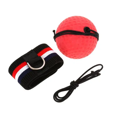 Image de Ballon d'exercice de boxe pour adultes avec bandeau pour l'entraînement à la vitesse (bandeau rouge)