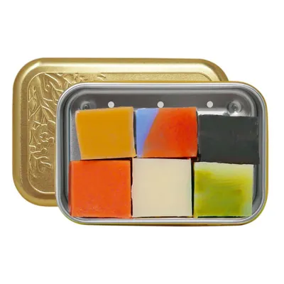 Produktbild von Seifenbox - Gold mit Seifenminis 60g