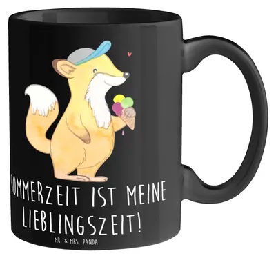 Produktbild von Mr. & Mrs. Panda Pott Sommer Freude - Schwarz - Geschenk, Sommerprodukte, Summer Feelings, Becher, Geschenke, Jahreszeiten, Gemütlichkeit, Sommergefühle, Tasse, Vibes