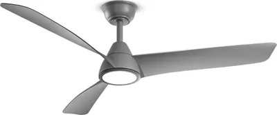 Produktbild von Deckenventilator mit Licht Perenz 7204 GR CT Grau - Ø 132 cm, 3 Flügel, 6 Geschwindigkeiten, 35-W-Gleichstrommotor, geräuschlos