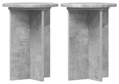 Imagen del producto de vidaXL Estanterías para plantas, 2 unidades, color gris cemento, Ø29,5 x 40 cm, material de madera