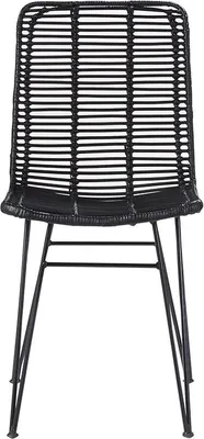 Produktbild von Stuhl Rattan Metall schwarz modern