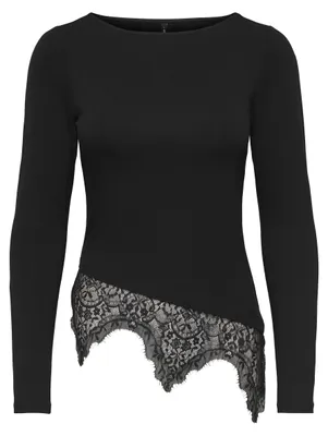 Produktbild von Only ONLLAILA L/S LACE MIX TOP JRS NOOS Black L