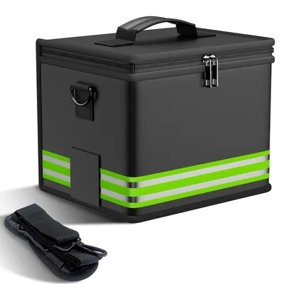 Produktbild von Feuerfeste, explosionsgeschützte Akkutasche 24 x 20 x 18 cm, Aufbewahrungsbox für LiPo-Akkus, LiPo Guard Safe Bag, Schutzhülle zum Laden und Aufbewahren mit Doppelreißverschluss