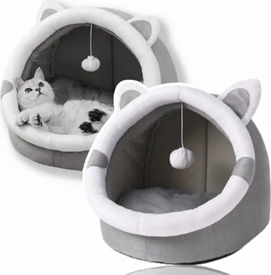 Produktbild von Katzenhaus Plüschbett Warm Weich Zwingereinstreu Kissen