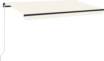 Image de vidaXL Store manuel rétractable 450x350 cm Crème