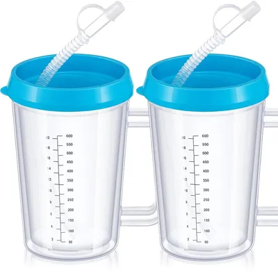 Imagen del producto de Juego de 2 vasos para adultos con discapacidad, de 600 ml