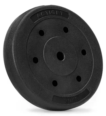 Obrázok produktu pre ACTIGET závažie 20 kg pre činku a činky Ø 29 mm, plast - čierna