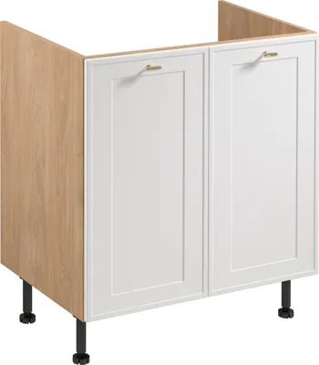 Produktbild von Spülenunterschrank 80 cm küchenmöbel Küchenschrank, Sorento D80Z Weiß/Sonoma Eiche