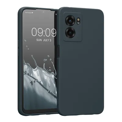 Produktbild von kwmobile Slim Case kompatibel mit Realme Narzo 50 (5G) Hülle - Handyhülle aus Silikon in Dunkler Schiefer