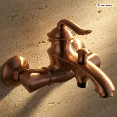 Produktbild von PaulGurkes Badewannenarmatur Antik Retro Kupfer Einhandmischer