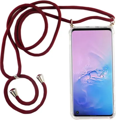 Produktbild von Handykette für Samsung Galaxy S10 - Smartphone Necklace Hülle mit Band - Schnur mit Case zum umhängen in Rot