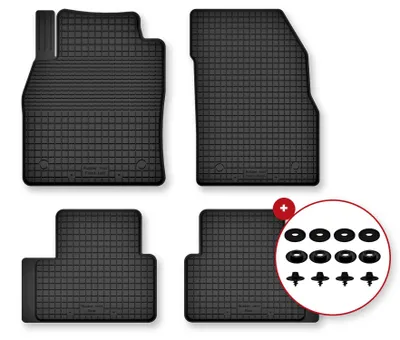 Produktbild von Gummi-Fußmatten für Volvo S40 II 2004-2012 (Limousine) – 4-tlg, Schwarz, Semi-Universal, angepasst – Wielganizator Semi-Universal