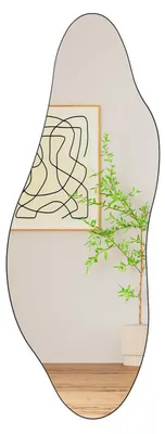 Immagine prodotto di Specchio da parete asimmetrico, 160x60 cm, forma a onda, senza cornice