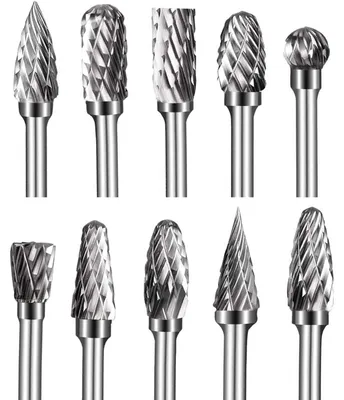 Image de Jeu de 10 fraises en carbure de tungstène à double tranchant pour la sculpture sur bois